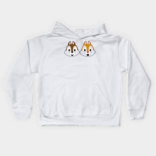 Chip Dale Transparent Faces Kids Hoodie